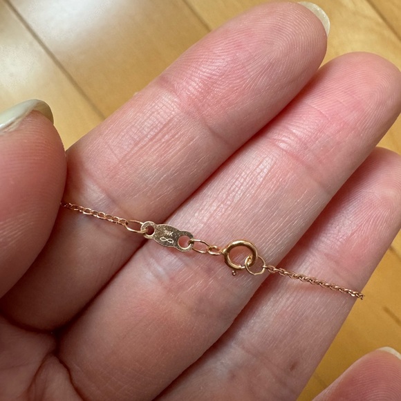 Mejuri diamonds line necklace in rose gold - Picture 5 of 6